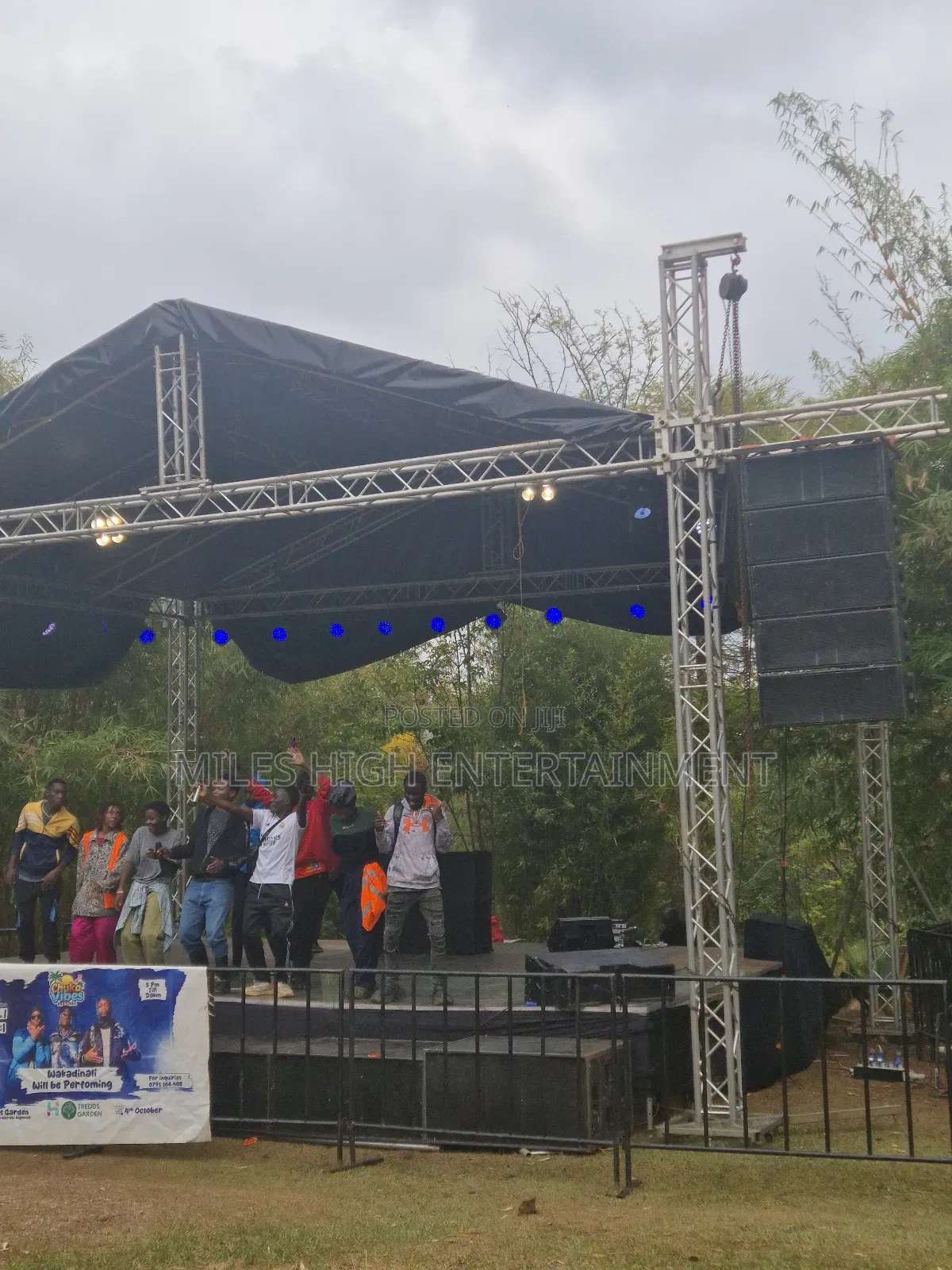 Complete Stage Set Up With Sound Lighting