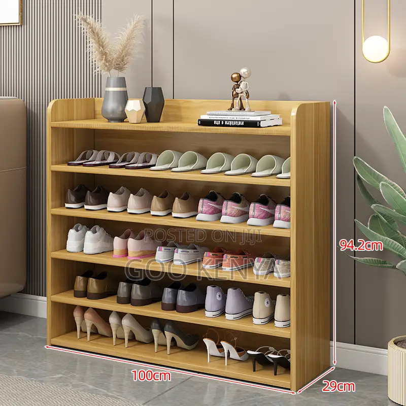 Home Shoe Rack; Wooden Made Multi-Layer Extendable Shoe Rack Organizer