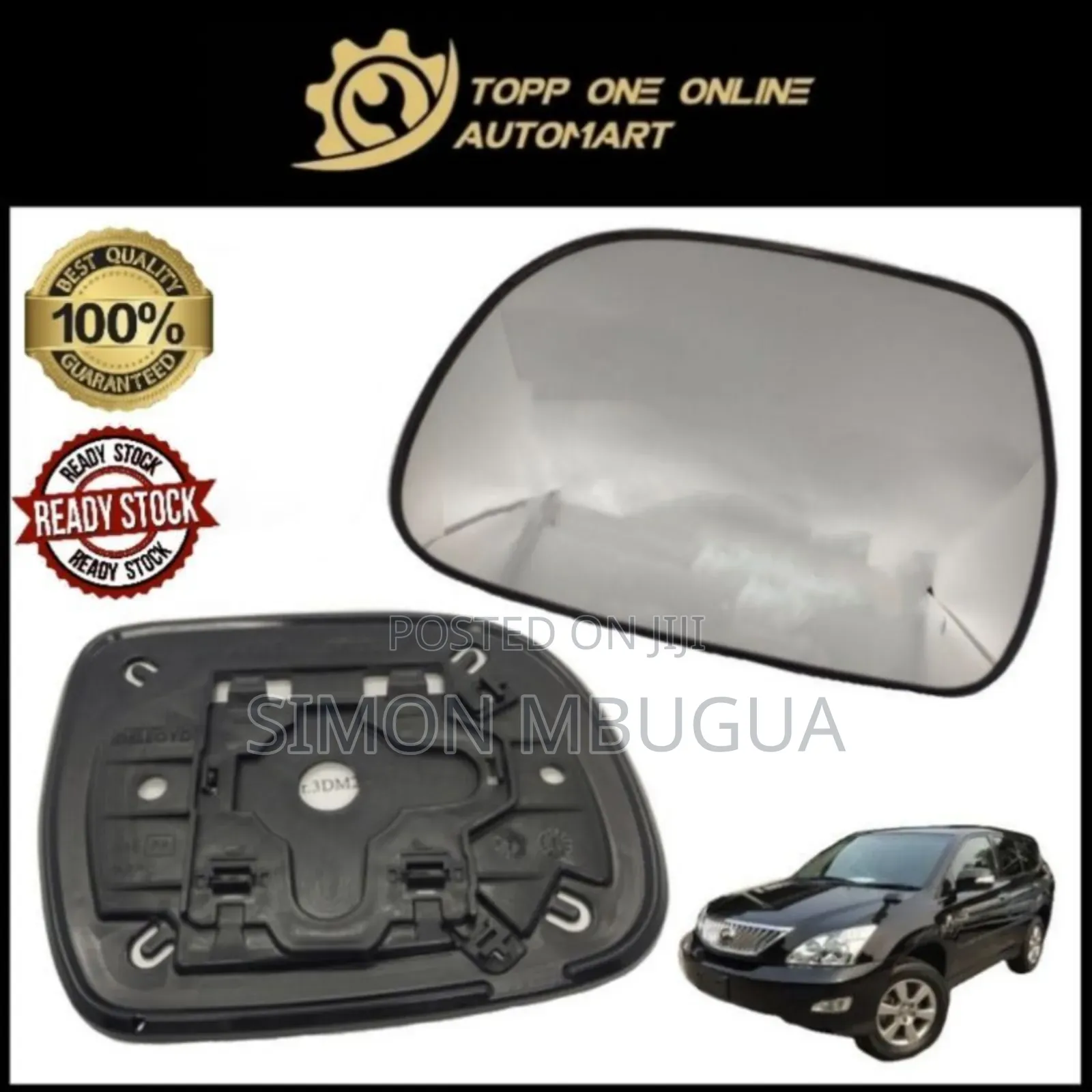 Toyota Harrier 240/Lexus Rx 330 Side Mirror Glass