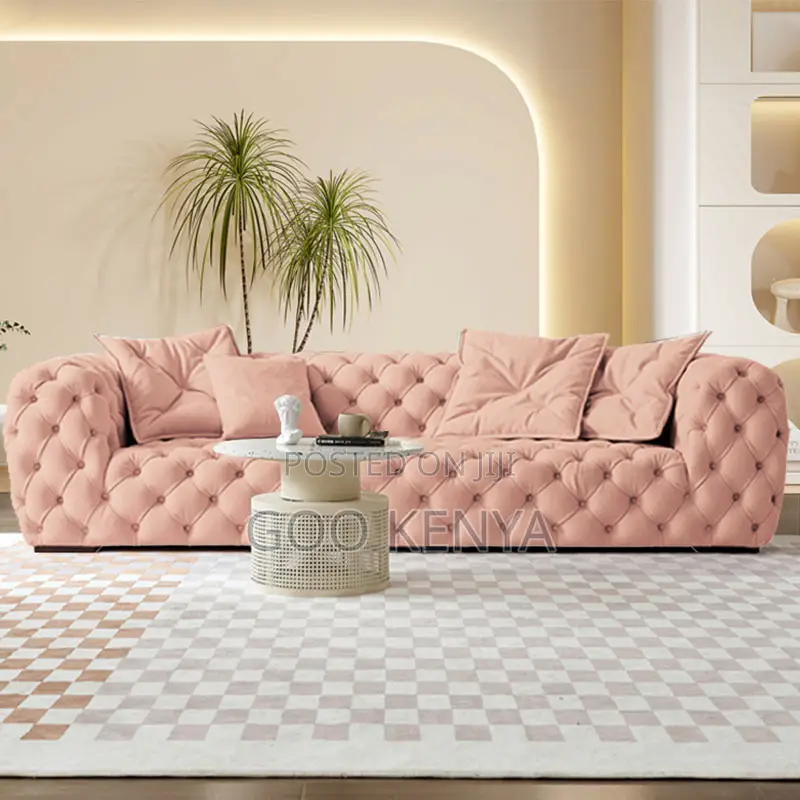 Home Sofa; Soft Fabric 3-Seater Living Room Couch
