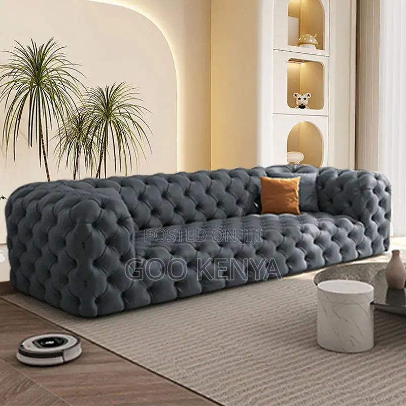 Home Sofa; Soft Fabric 3-Seater Living Room Couch