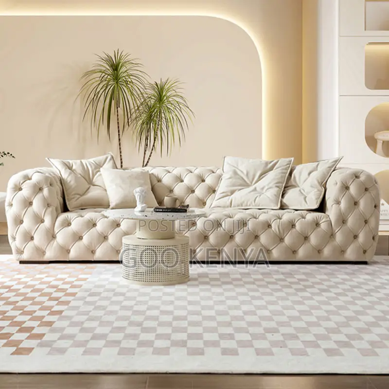 Home Sofa; Soft Fabric 3-Seater Living Room Couch