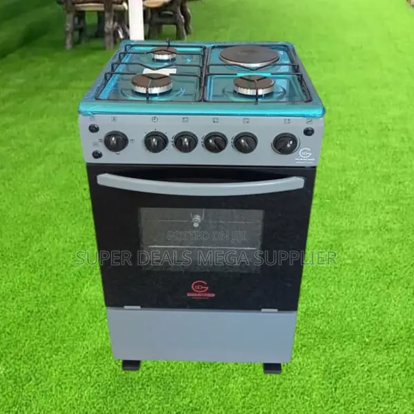 Eurochef 3 Gas + 1 Electric Burner Cooker 50x55cm Stainless Steel