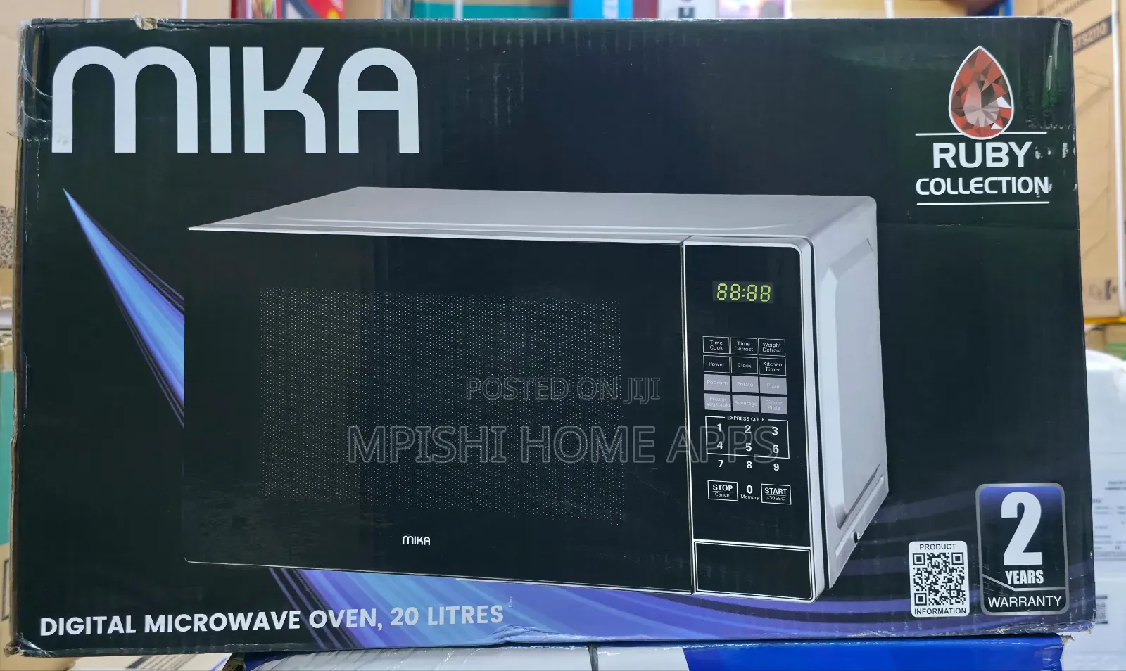 Mika Microwave Oven, 20l, Digital, Solo, Silver