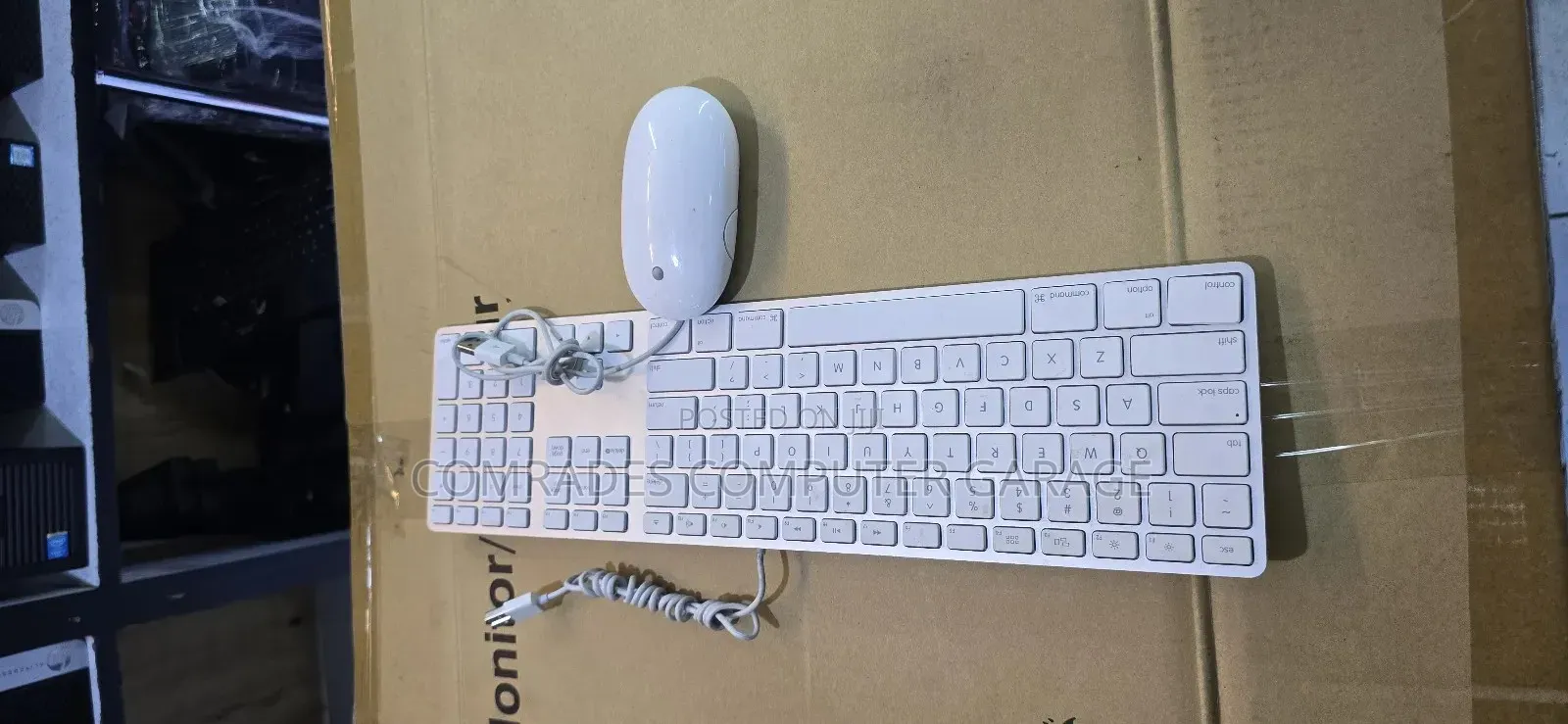 Apple Aluminium Keyboard With a Numeric Keypad and Mouse