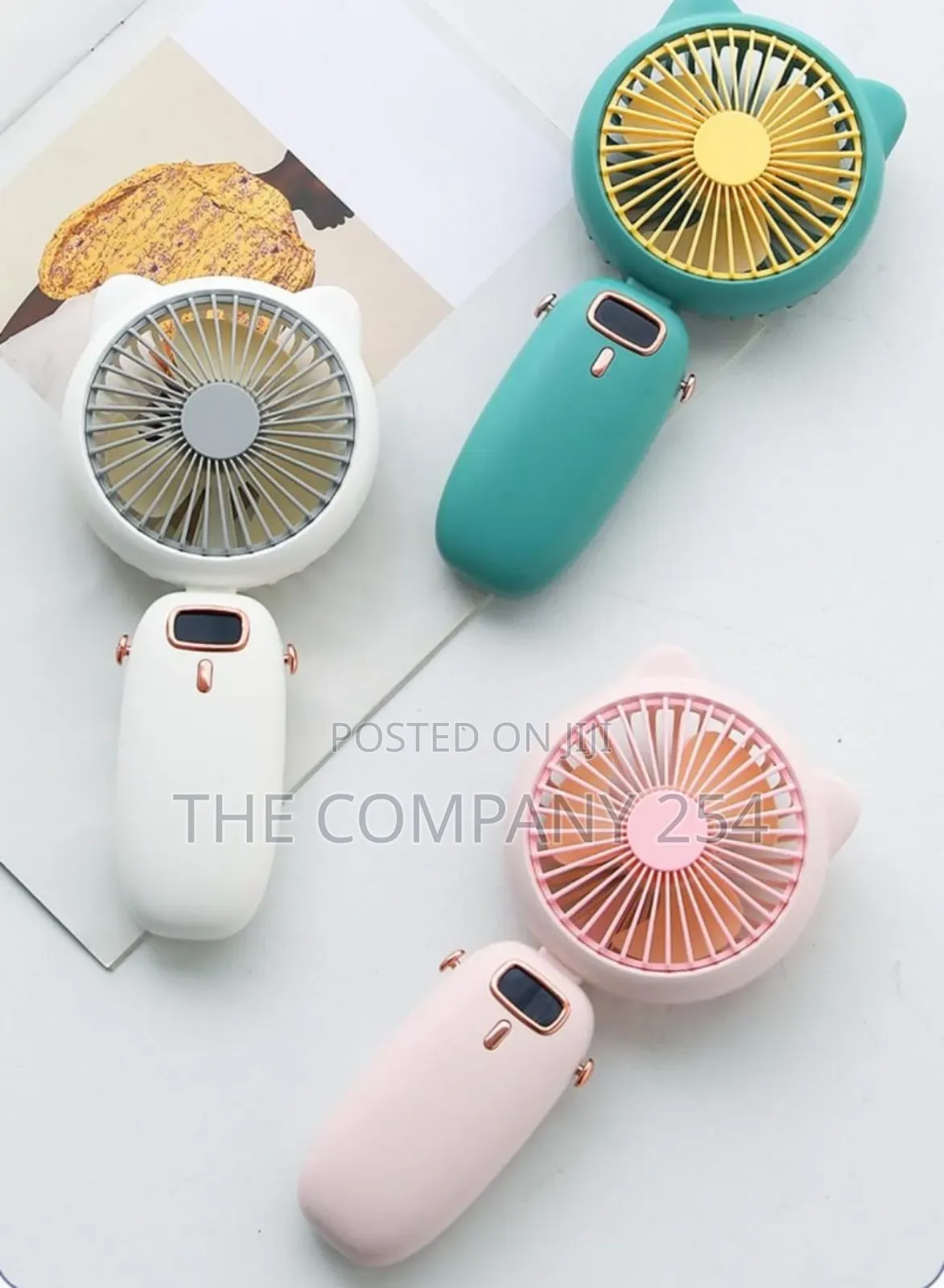 *Mini Folding Electric Fan With Strap, Rechargible And Portable