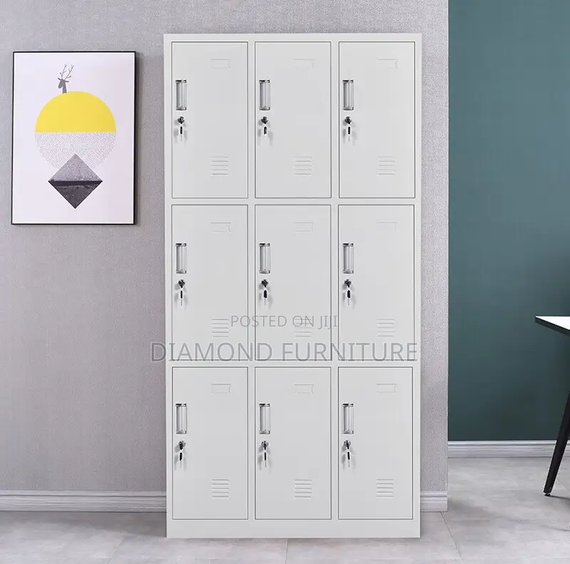 Durable 9-Locker Door Steel Office Filling Cabinet