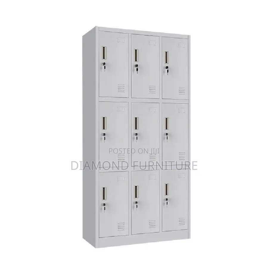 Durable 9-Locker Door Steel Office Filling Cabinet