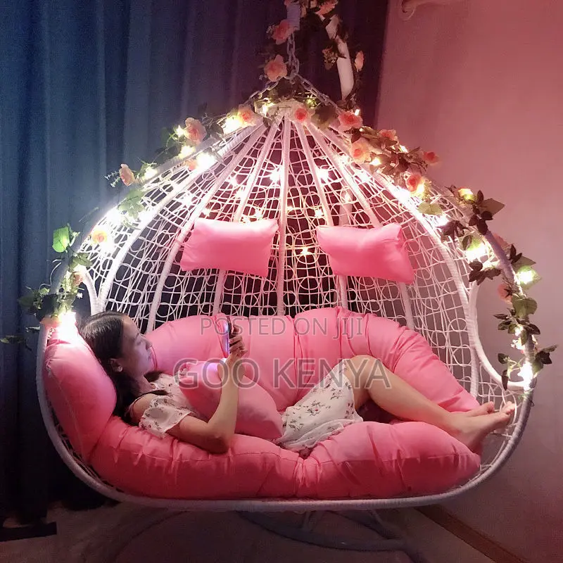 Home Chair; Garden Hanging Rattan Swing for Two Persons