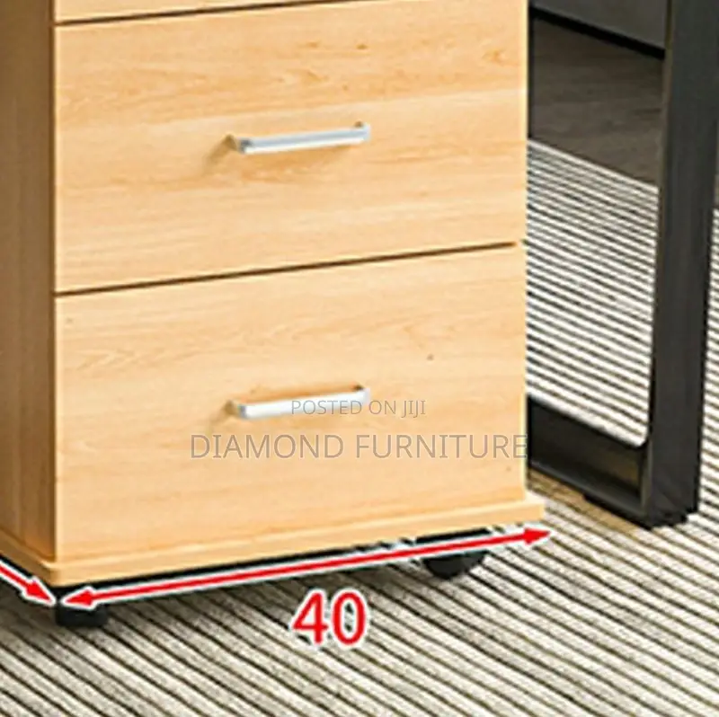 3-Drawer Modern Wooden Office Credenza Cabinet