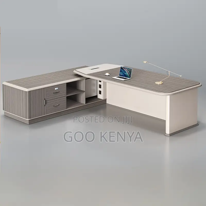 Office Desk; 1.6meter Sleek L-Shaped Office Desk for Professionals