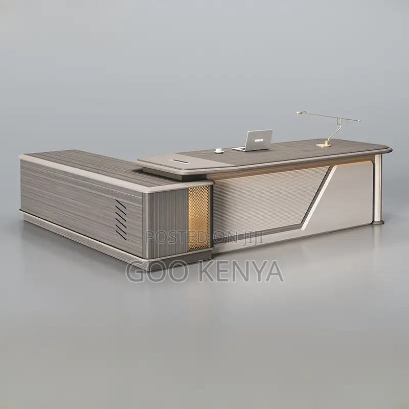 Office Desk; 1.6meter Sleek L-Shaped Office Desk for Professionals