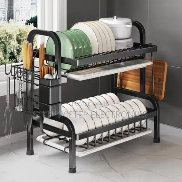 Modern Aesthetic 2 Layer Dish Rack – High Quality Space Saver