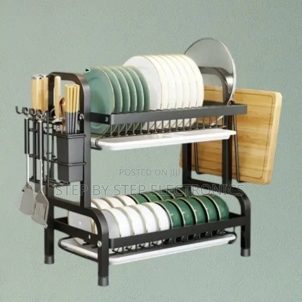 2 Layer High Quality Dish Drainer Modern Aesthetic Stainless Dish Rack