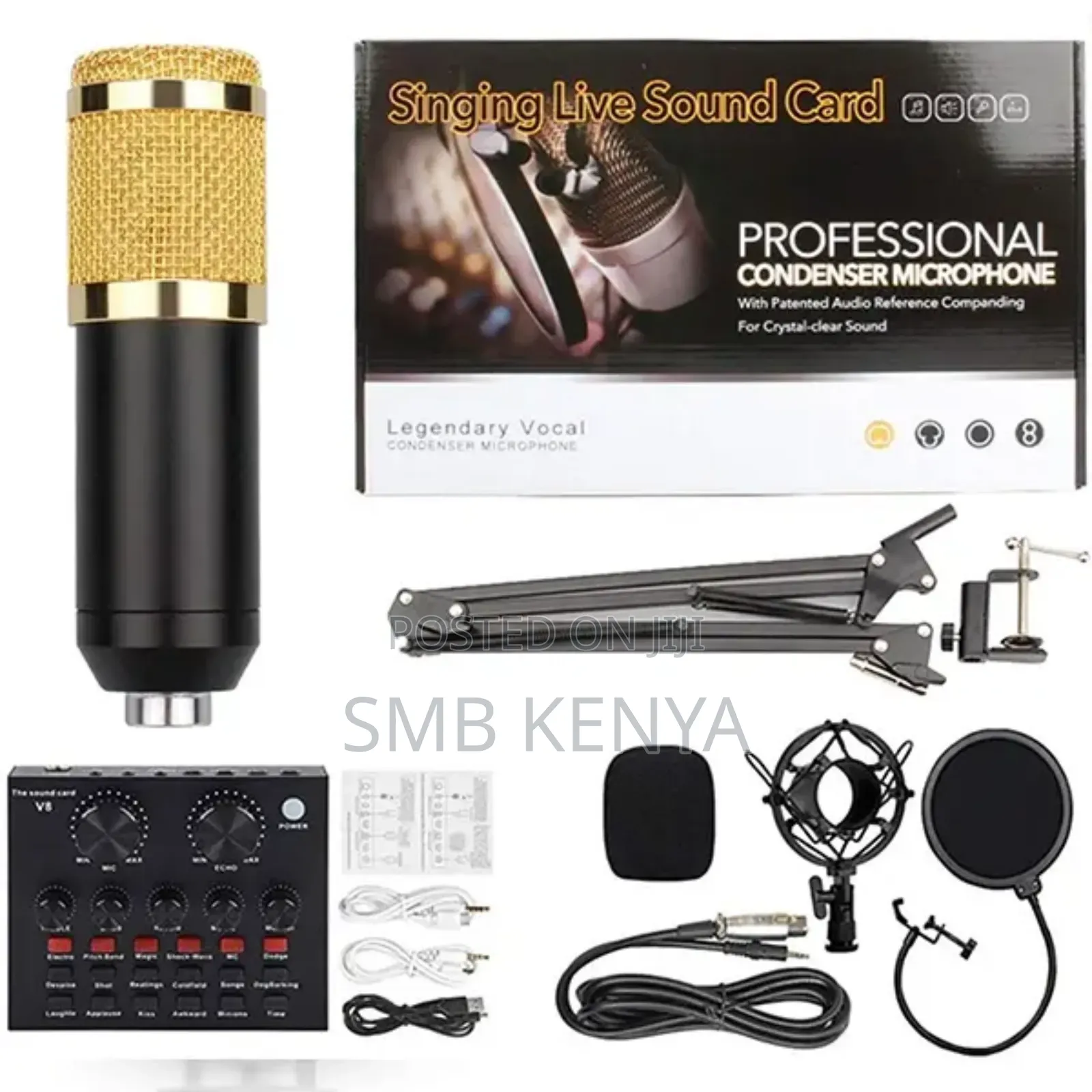 V8s Sound Card Condenser Microphone