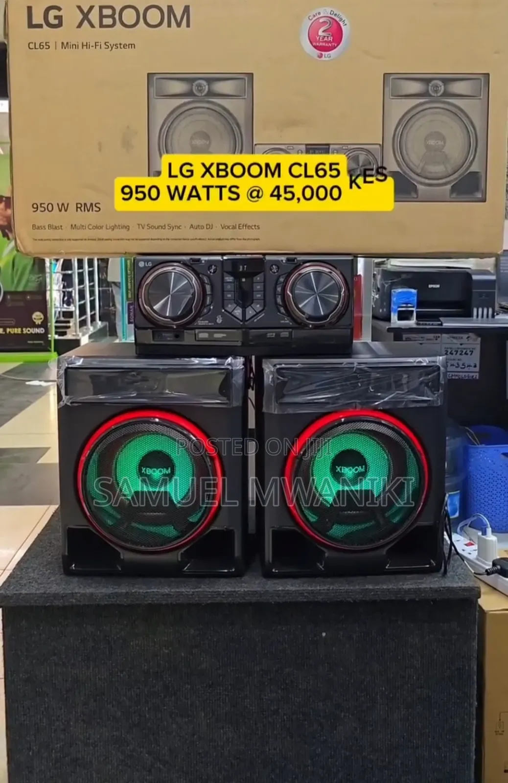 Lg 950w Xboom Hi-Fi System Multi Color Lighting Cl65