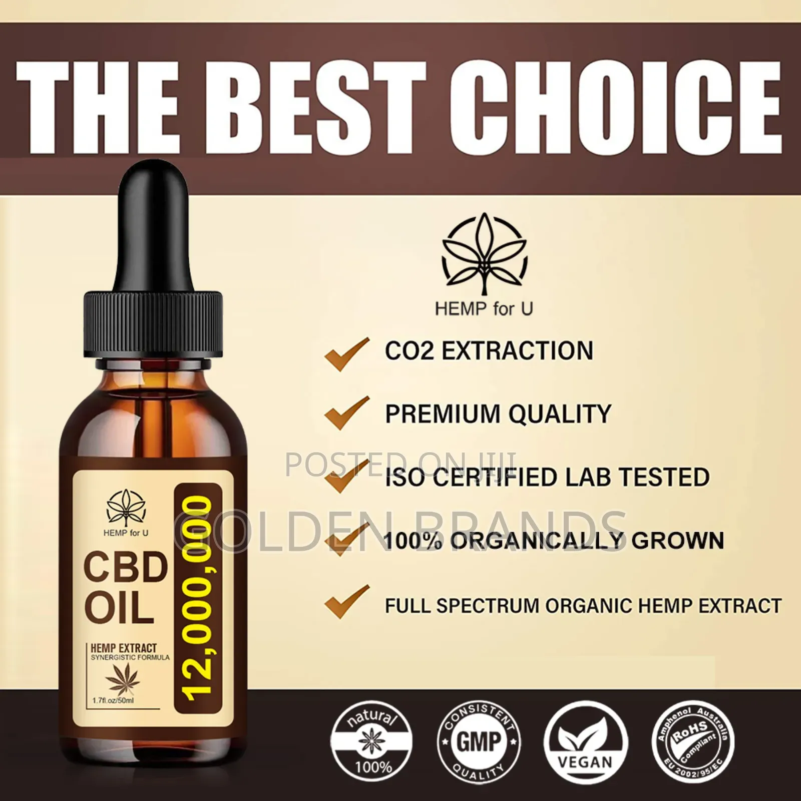  Natural Cannabidiol Cbd Hemp Oil 50 Ml