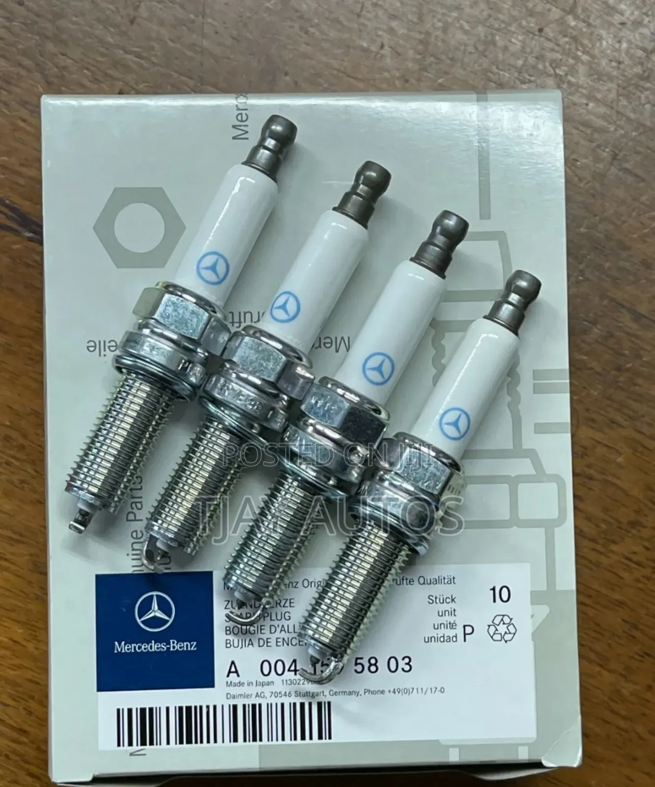 Original Set of 4 Spark Plugs for Mercedes W204 and W212 R172 M271 Cgi