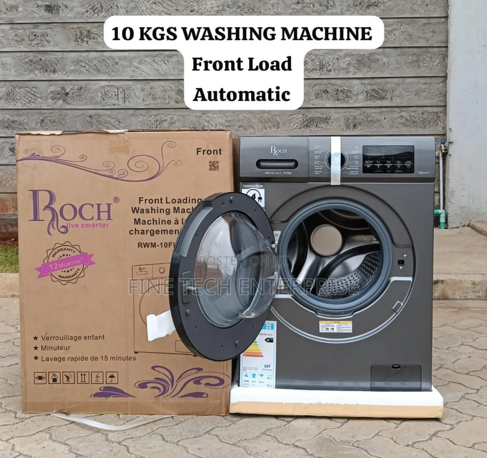 Roch 10kgs Washing Machine Front Load Washing Machine
