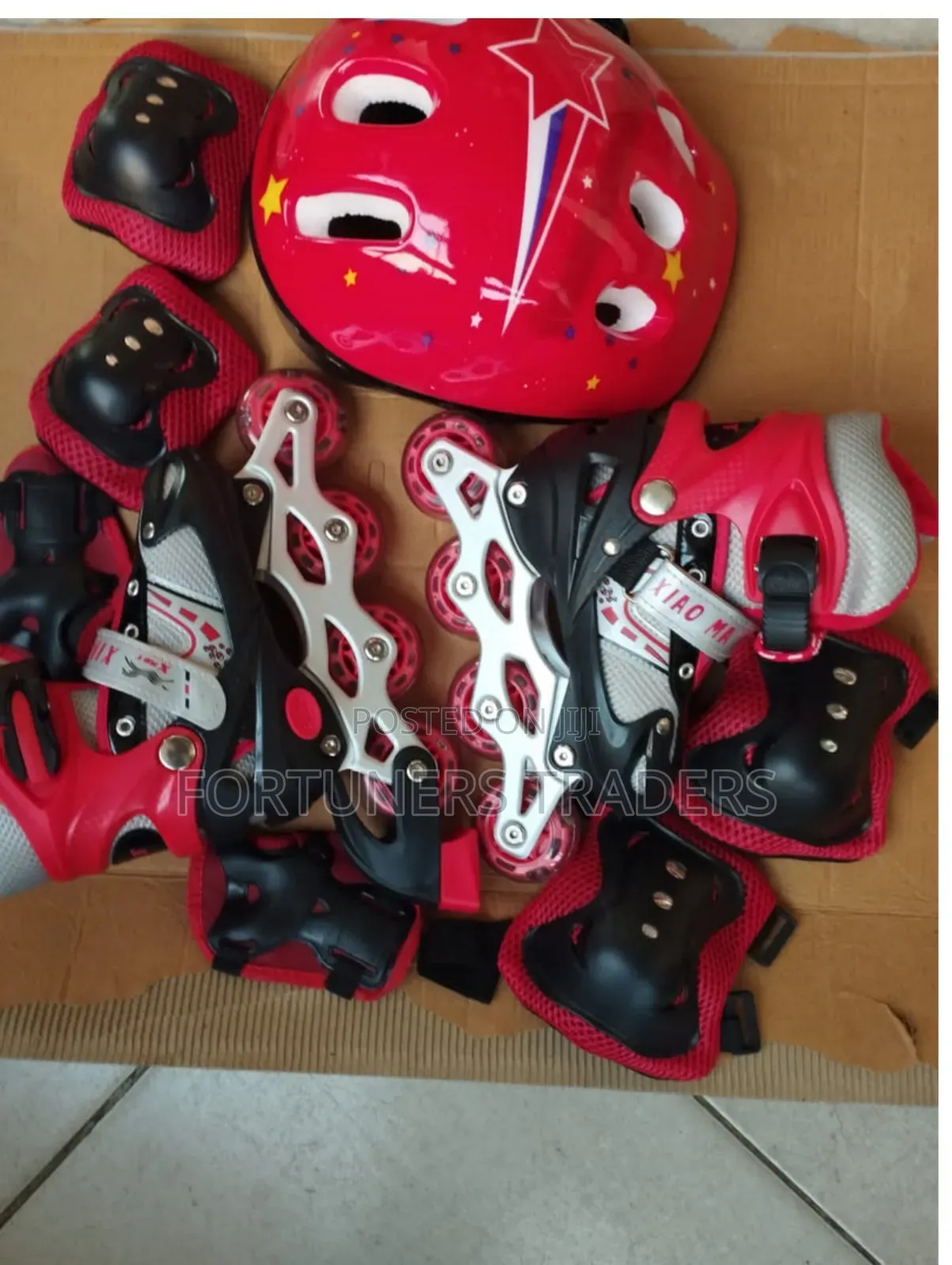 Skating Full Set; Skating Shoes, Helmet, and Guard Kit for Kids