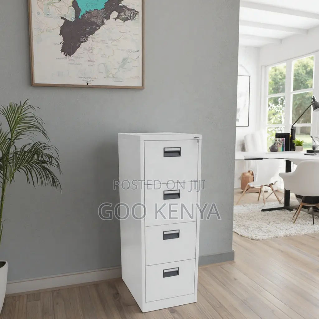 Office Cabinet; 4-Drawer Easy Assembly Metal Filing Cabinet for Office