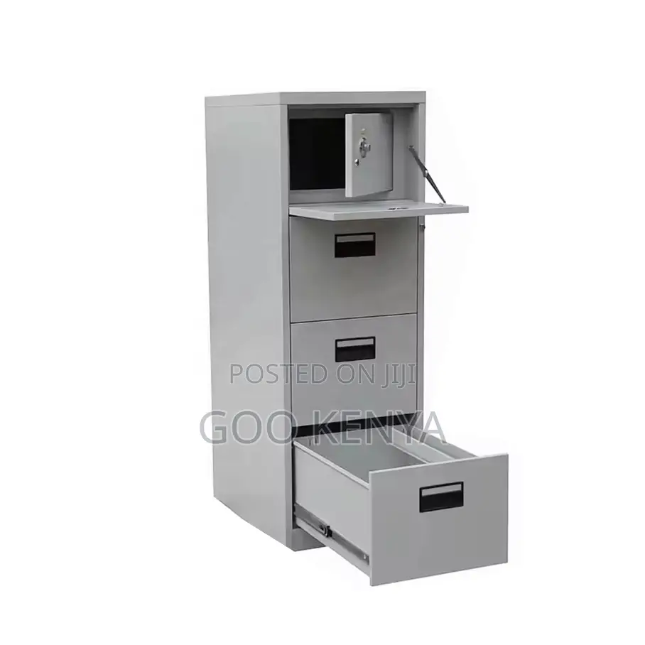 Office Cabinet; 4-Drawer Easy Assembly Metal Filing Cabinet for Office