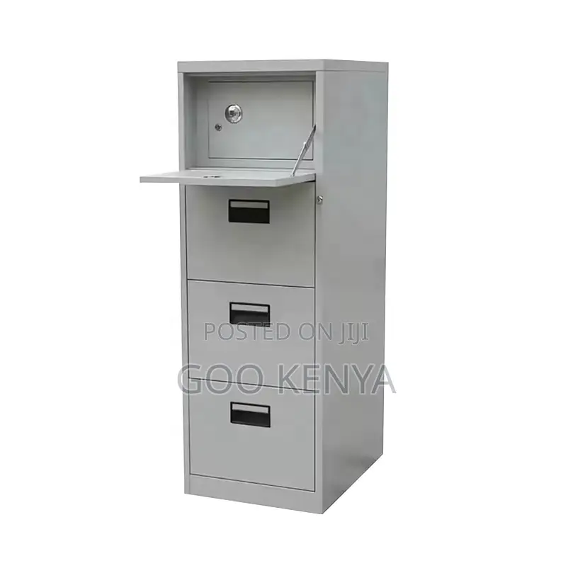 Office Cabinet; 4-Drawer Easy Assembly Metal Filing Cabinet for Office