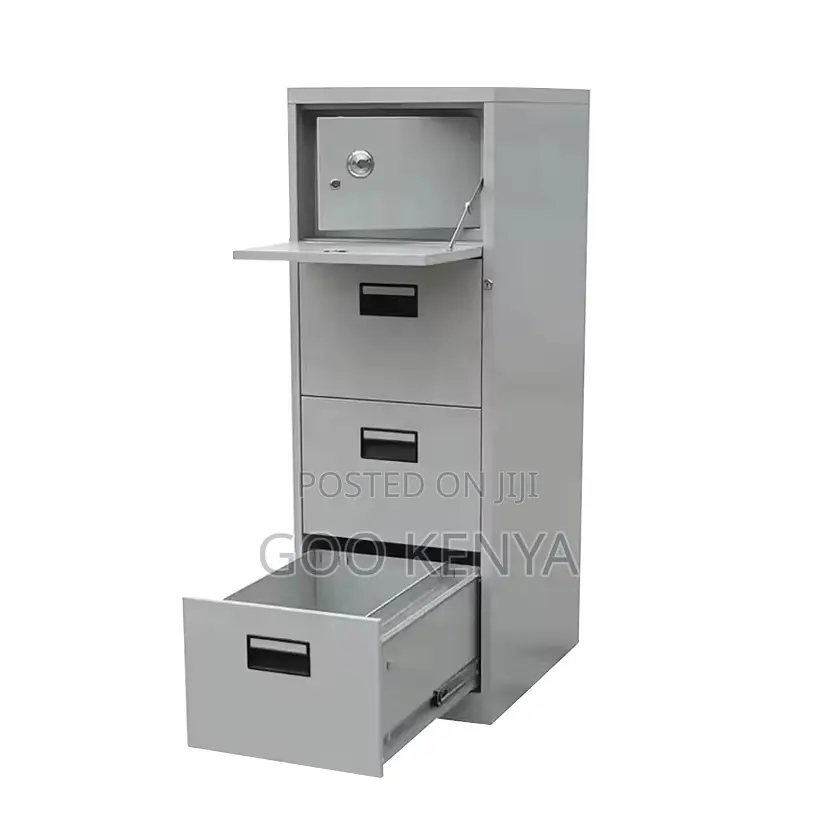 Office Cabinet; 4-Drawer Easy Assembly Metal Filing Cabinet for Office