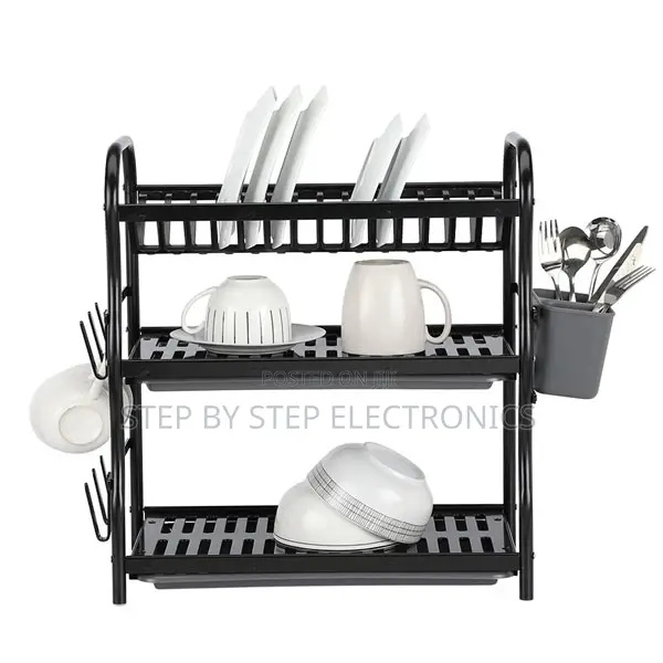 Premium Stainless Steel 3 Layer Dish Drying Rack Modern Design
