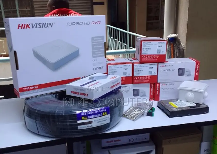 4 Channels CCTV Cameras, 2mp Hikvision Cameras Available