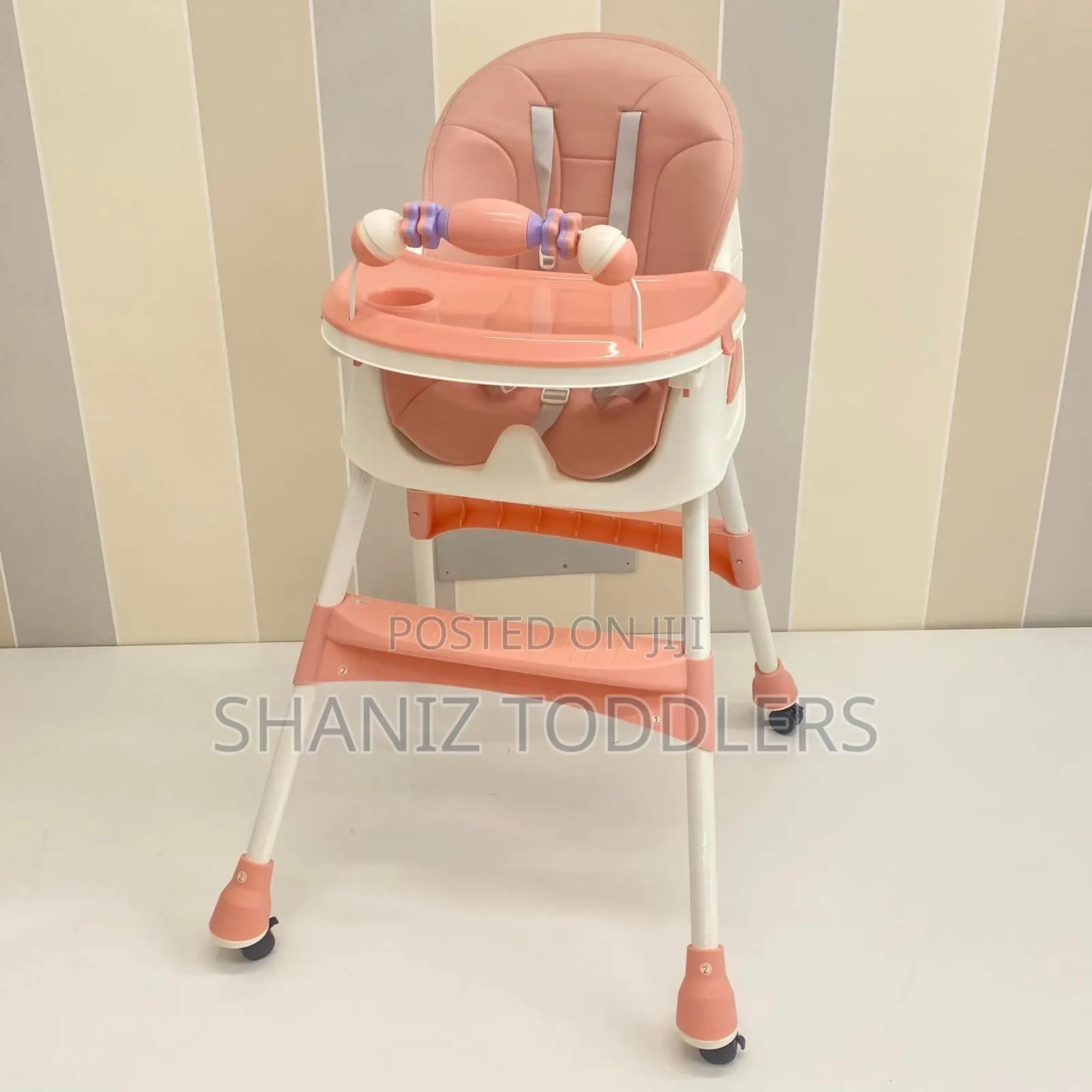 Adjustable 3-in-1 Baby Feeding High Chair With Safety Belt