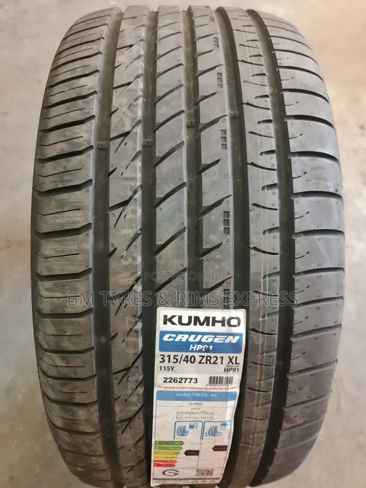 315 /40 R21 Khumo Tyres (Korea)