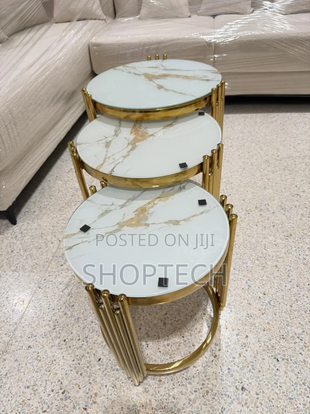 3 In 1 Executive Pure Marble Table