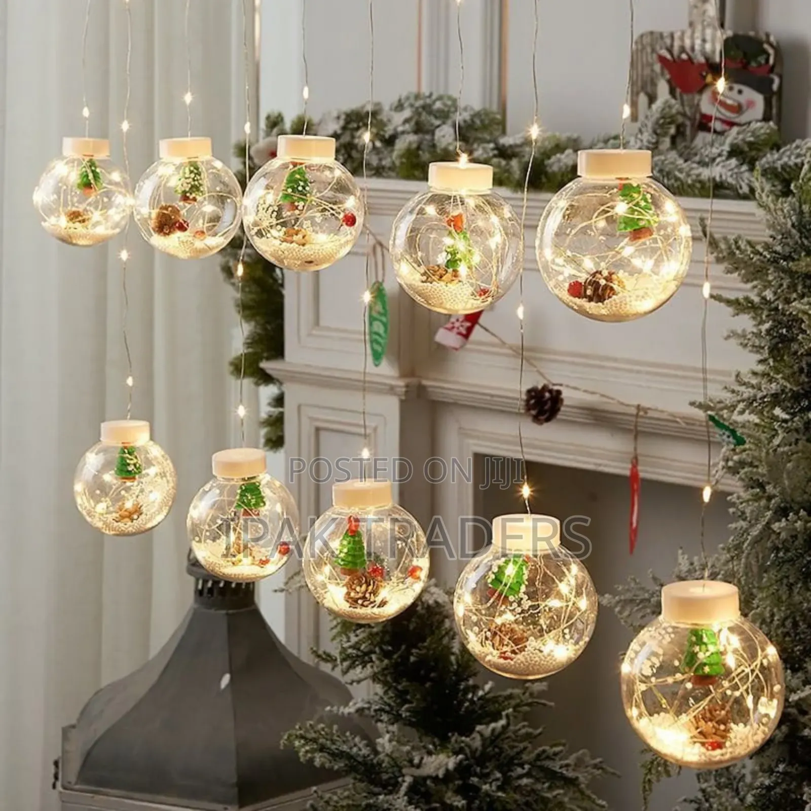  *10pcs Christmas Wish Ball Led Garland Curtain Light*3.5m