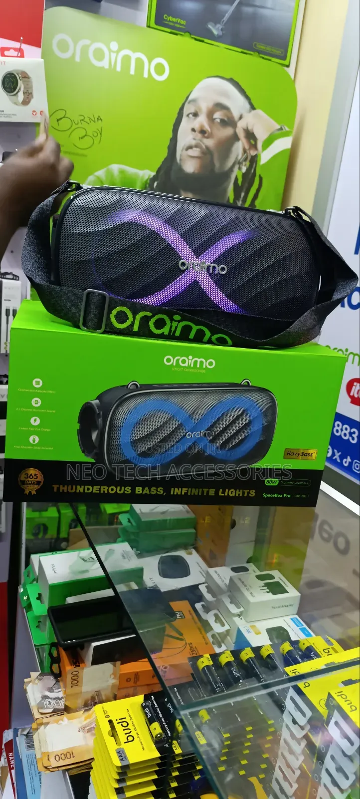 Oraimo Spacebox Pro 80w Party Box (Free Shoulder Strap Included)