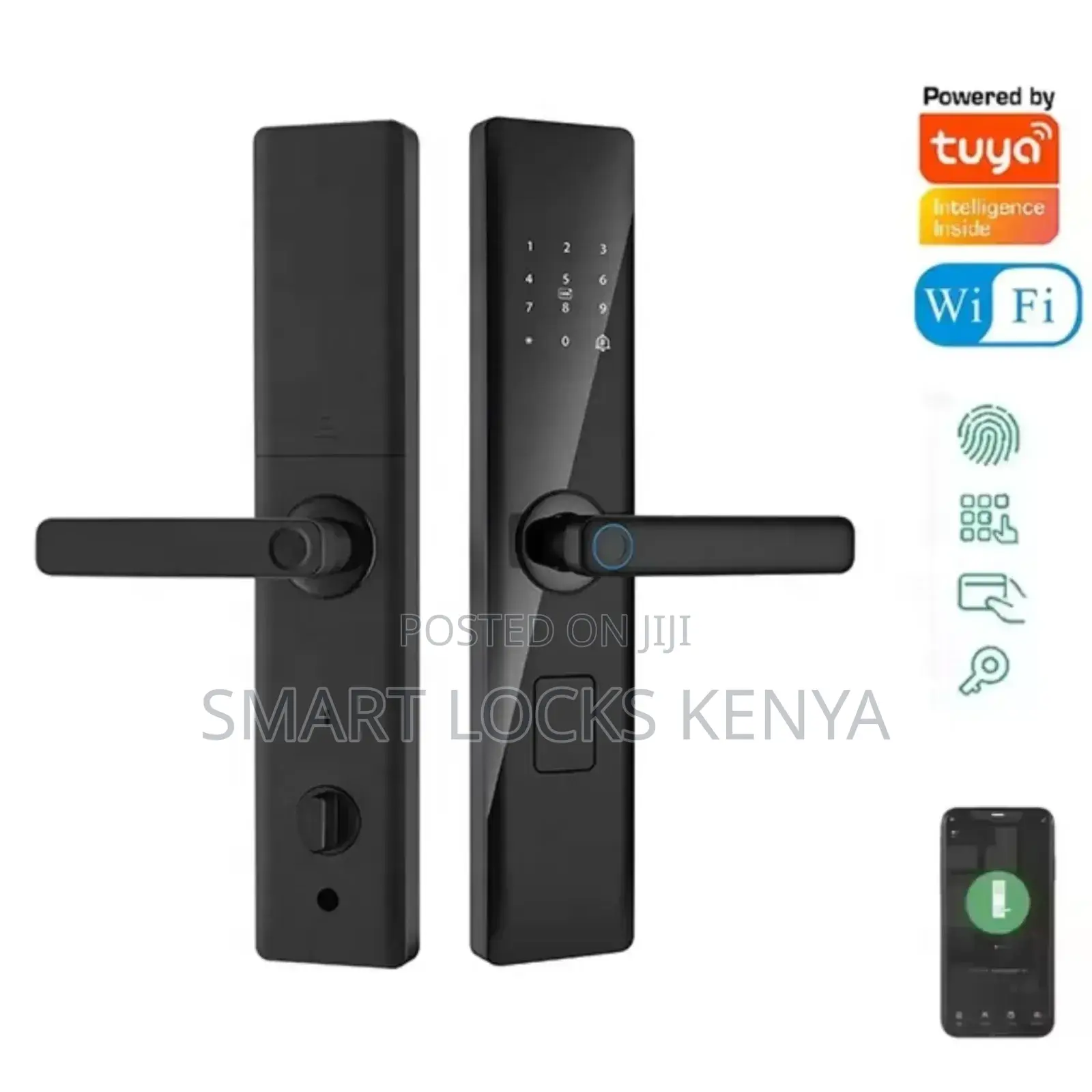 Tuya Wifi Electronic Fingerprints App Control, Password Cards Smartloc