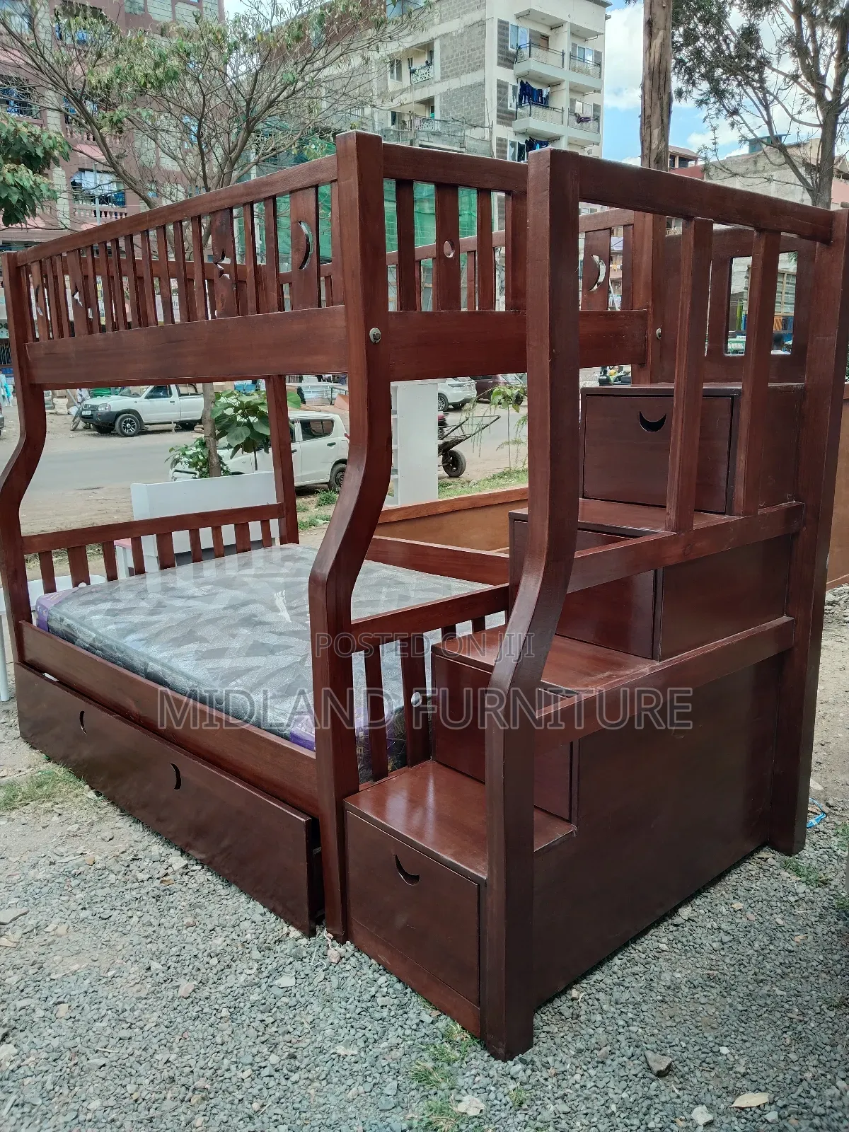 Mahogany Double Decker Bunk Bed on Sale . Pay on Delivery
