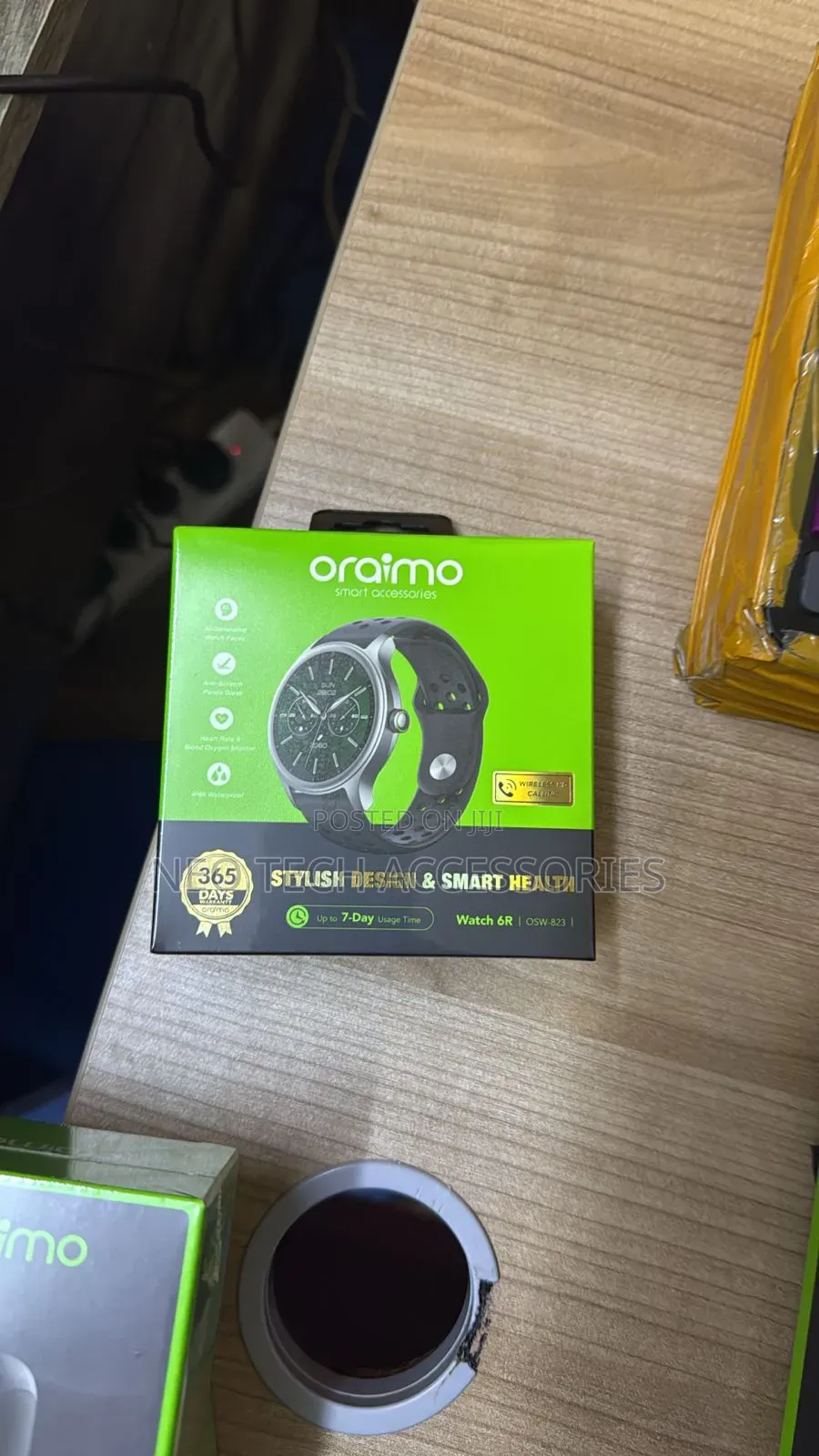 New Oraimo Watch 6r Round Smart Watch With Anti Scratch Panda Glass