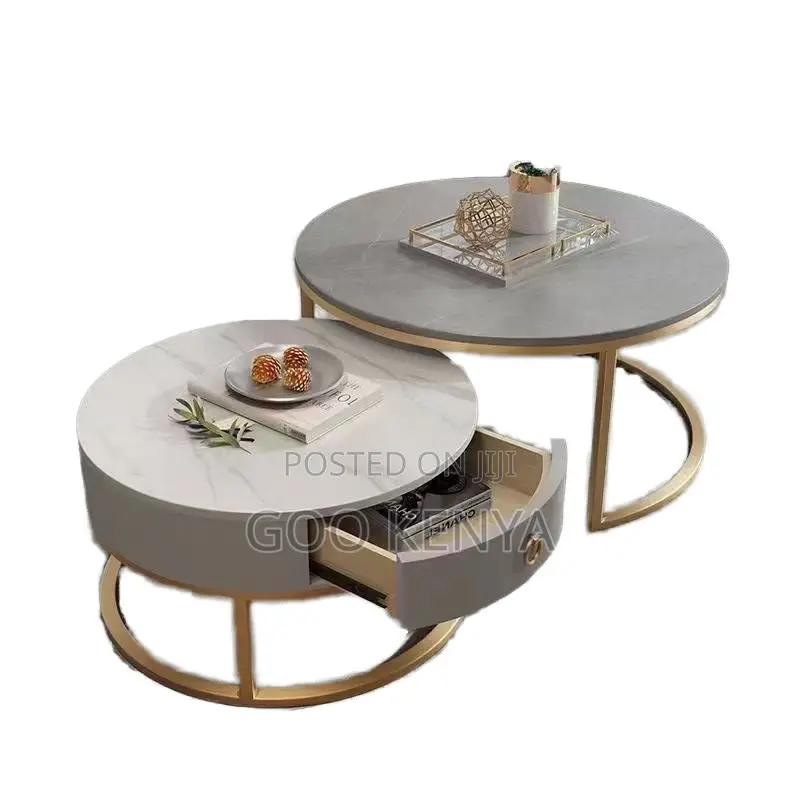 Living Room Table; Glamorous Mirrored Coffee Table Set for Living Room