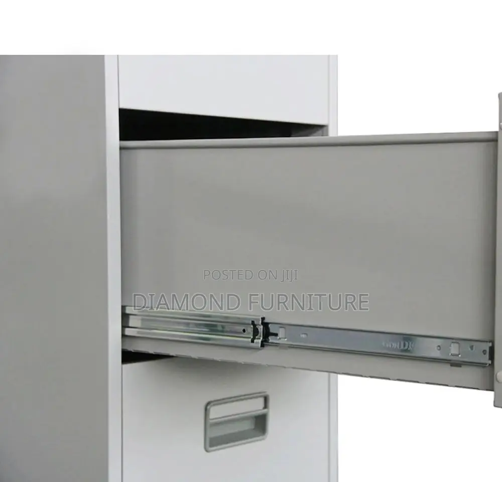 4-Drawer Metallic Office Filling Cabinet With Bar