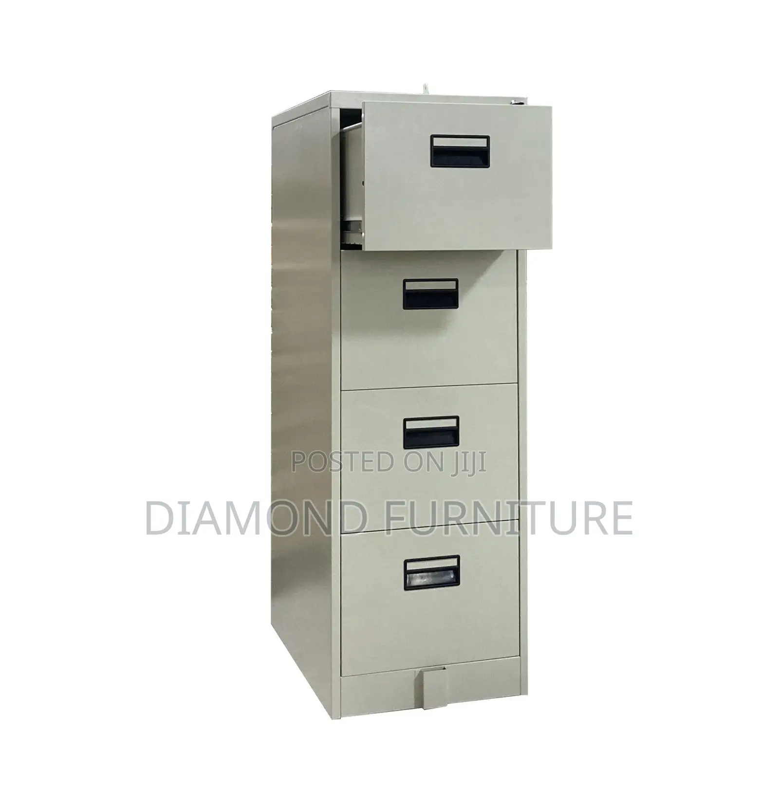 4-Drawer Metallic Office Filling Cabinet With Bar