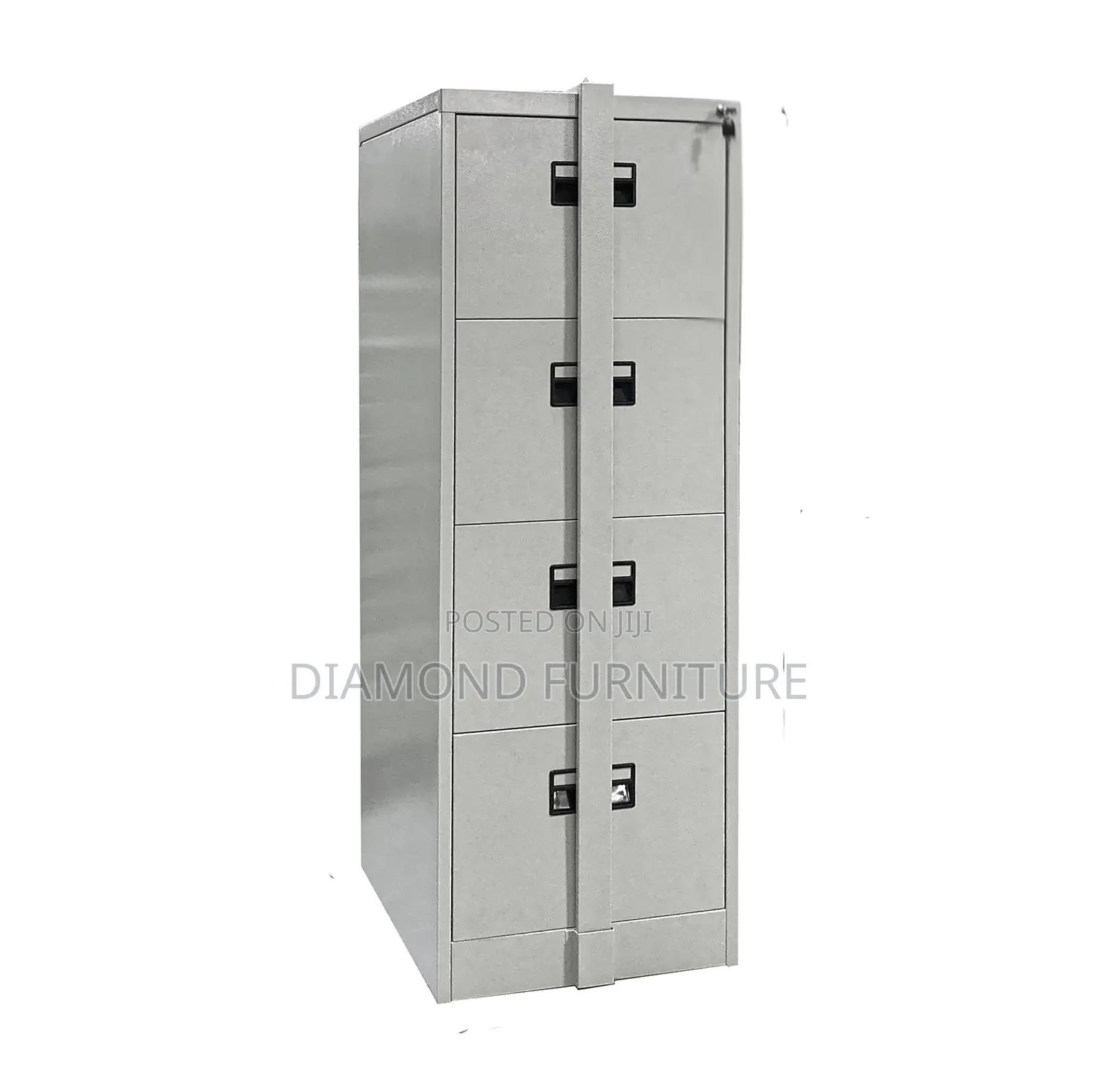 4-Drawer Metallic Office Filling Cabinet With Bar