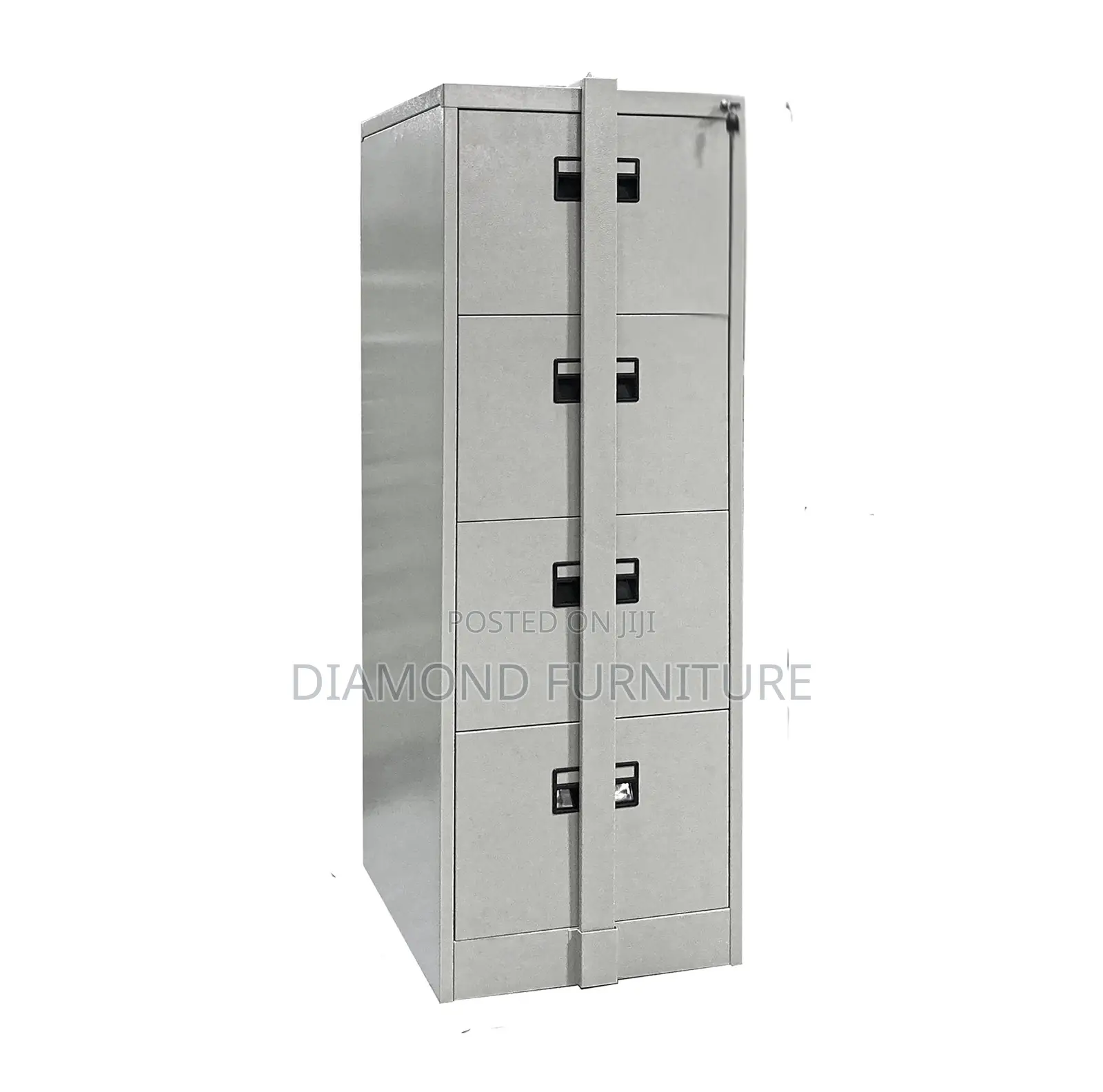 4-Drawer Metallic Office Filling Cabinet With Bar