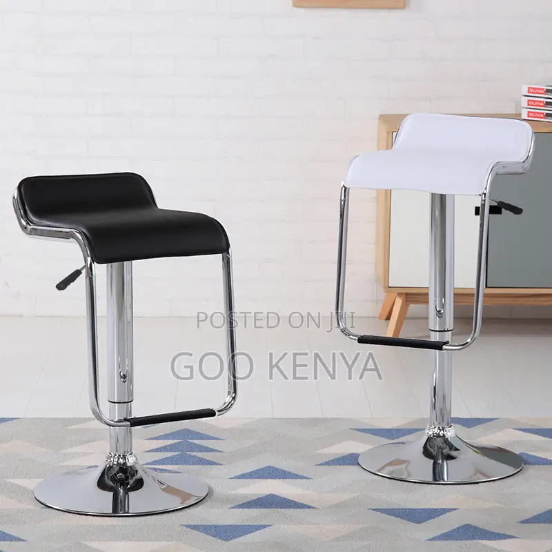 Home Bar Stool; High Footrest Adjustable Stool for Office Lounge