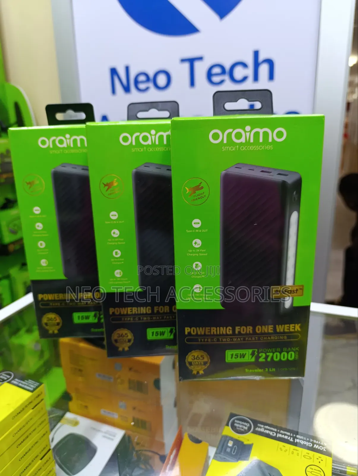 Oraimo 27000mah , 15w Type C Two Way Fast Charging Powerbank