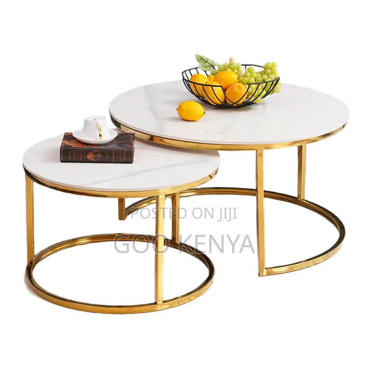 Home Table; Modern Wood-Style Coffee and Entertainment Table Set