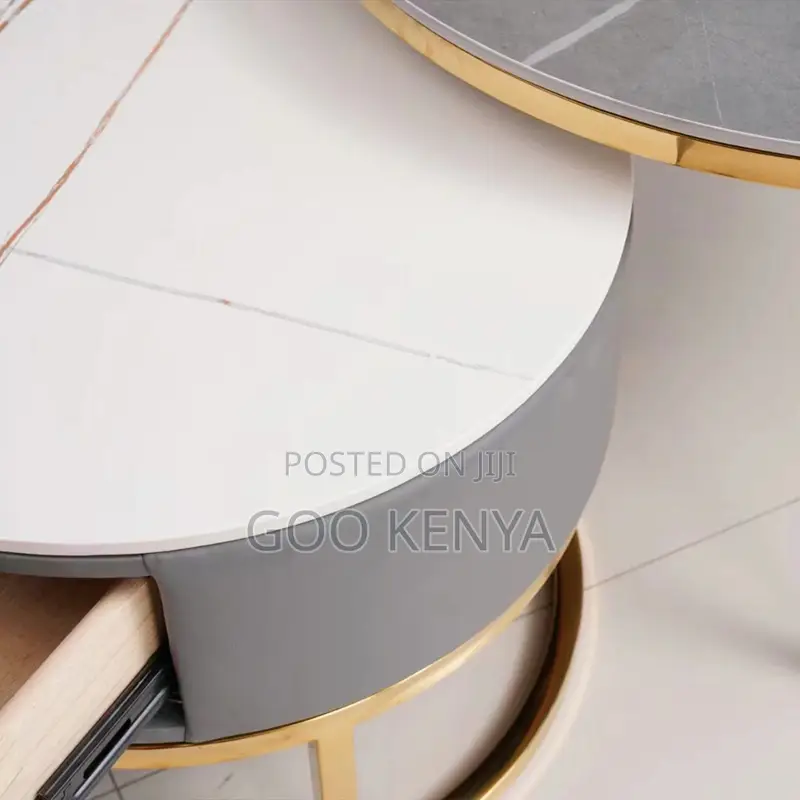 Home Table; Modern Wood-Style Coffee and Entertainment Table Set