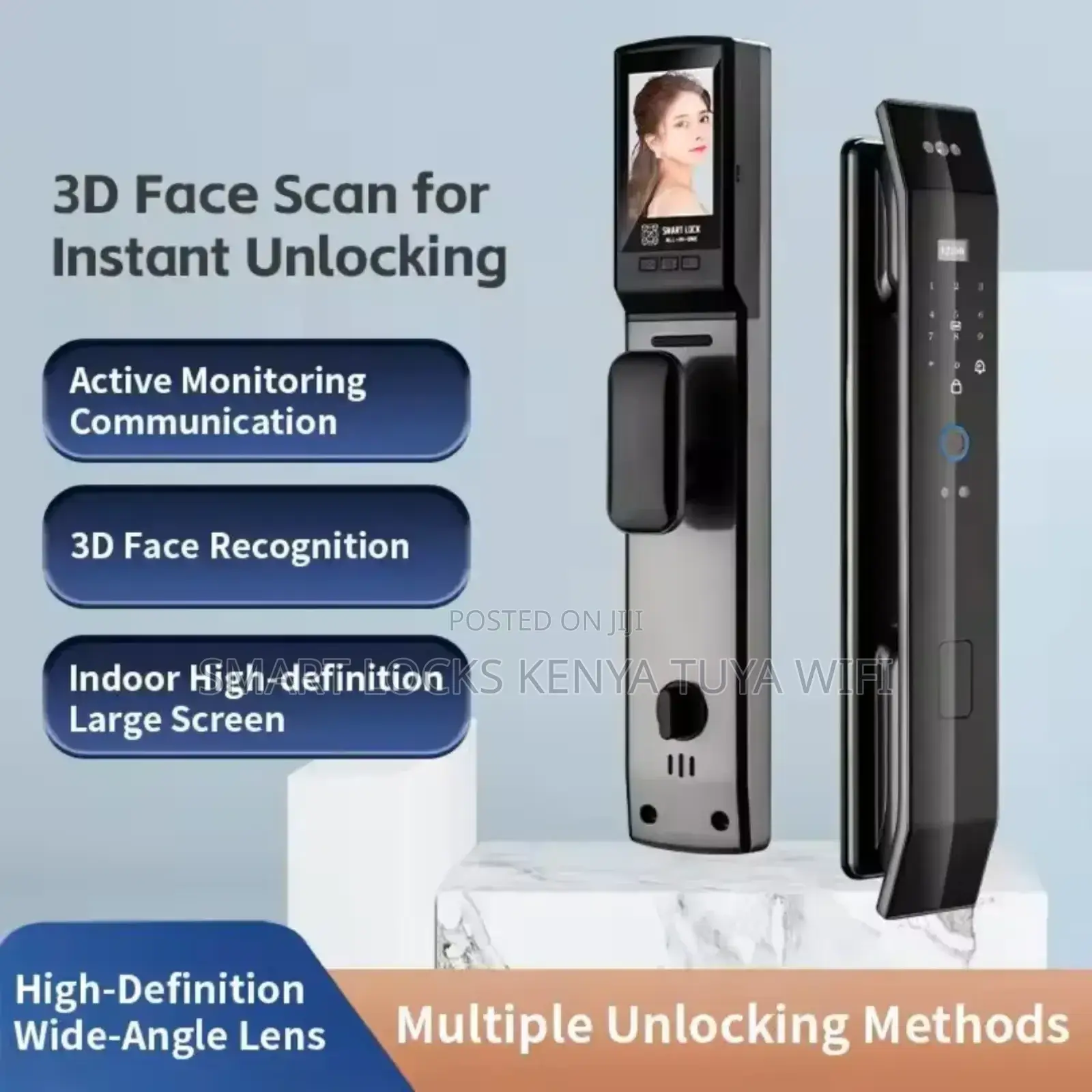 3d Face Recognition Smart Lock Tuya Wifi App Remote Unlocking