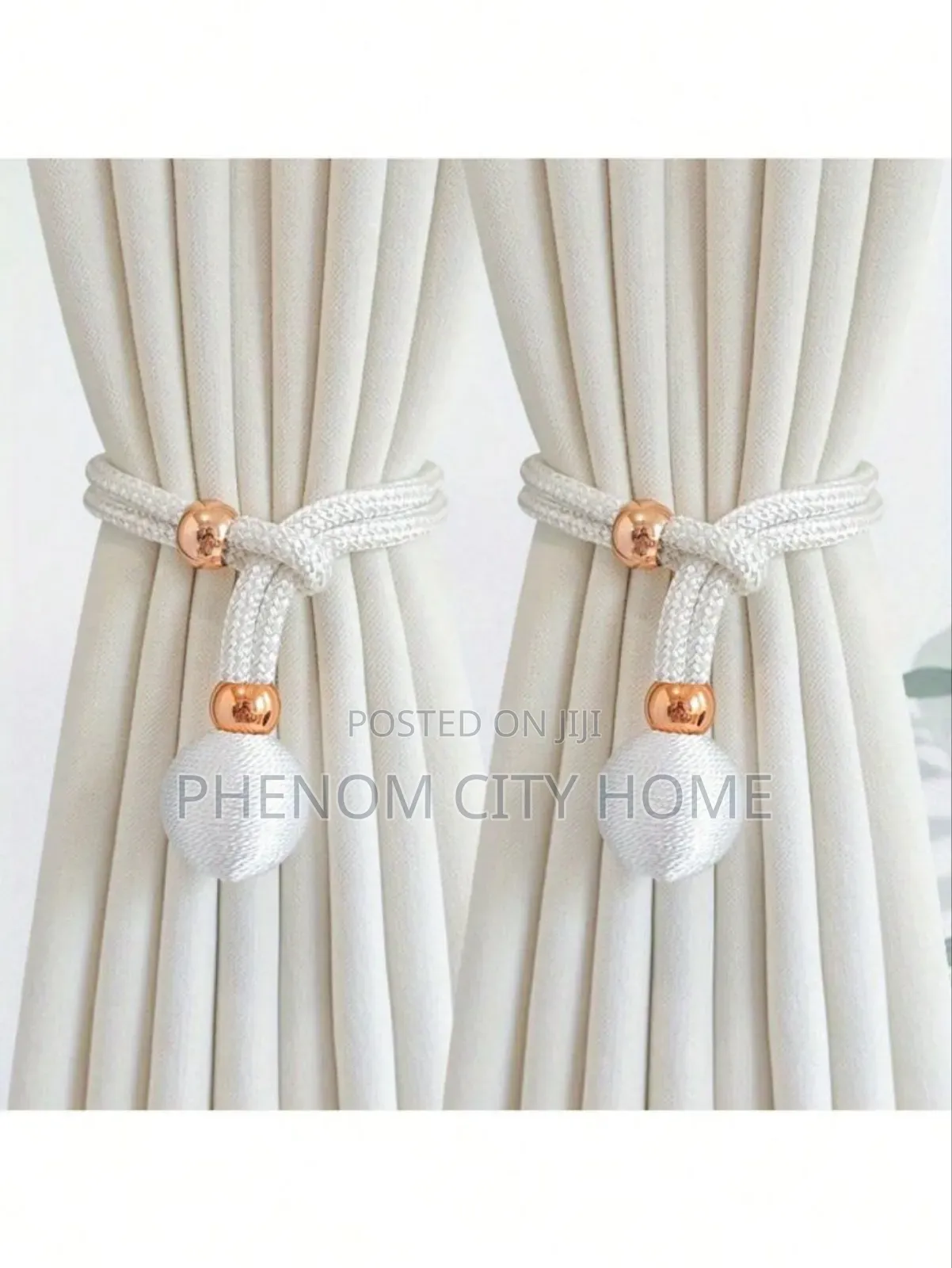 Upgraded Modern Pearl Curtain Holders