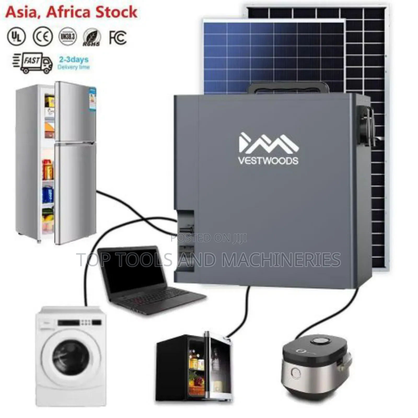 Vestwood 2kw Lithium Powerstation 1000watts Output – 5 Years Warranty